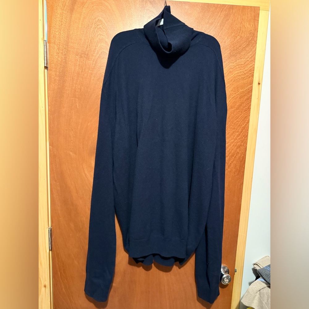 Maison Martin Margiela x H&M Oversized Cashmere Navy Turtleneck Sweater